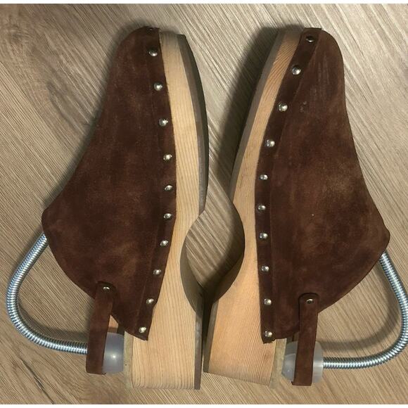 Ancient Greek Sandals Women's Brown Studded Suede Clogs Shoes - Size 40 EU / 9.5 - Picture 5 of 8